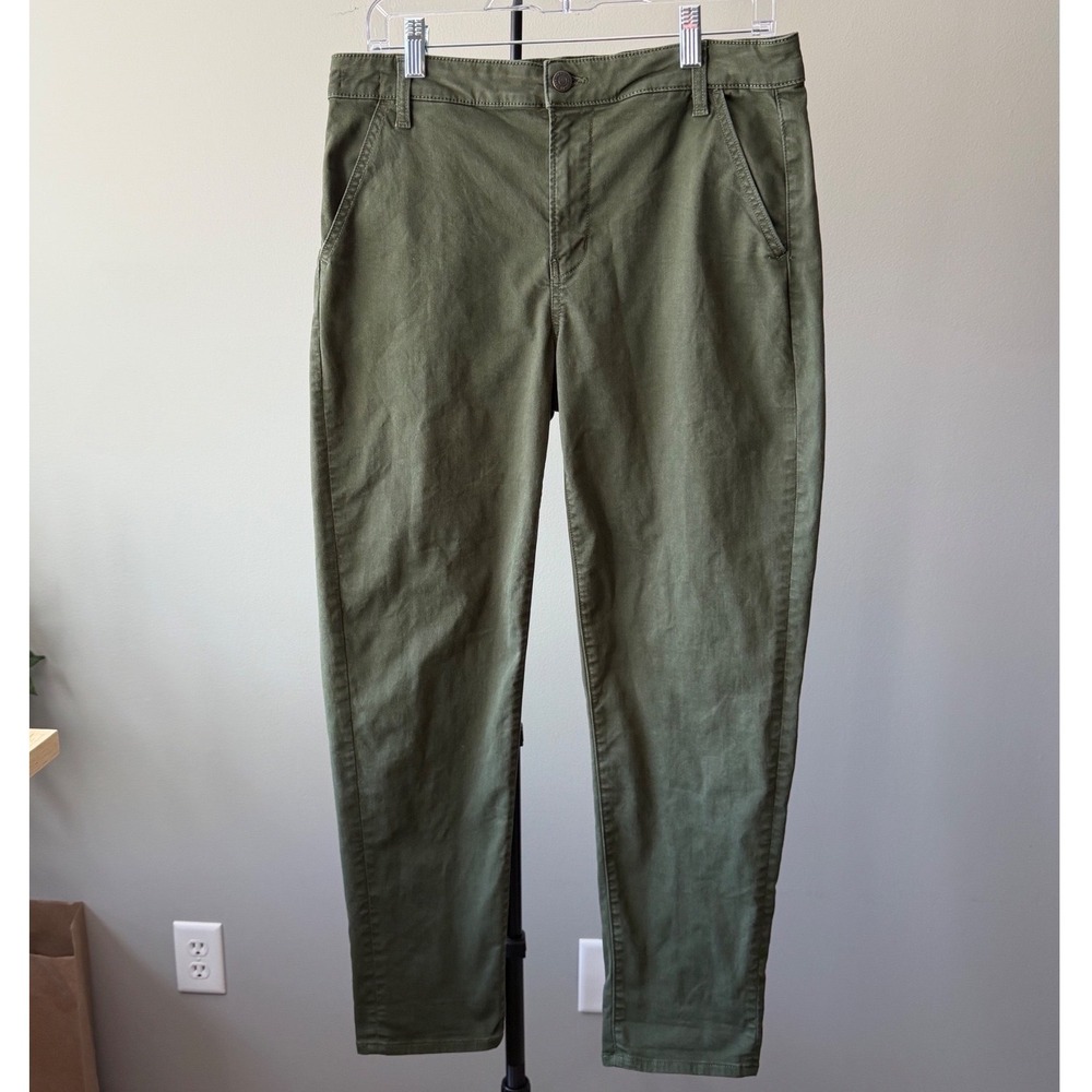Veronica Beard Jeans Women's 28/6 Army Green Ayla Chino High Rise Tapered Jeans